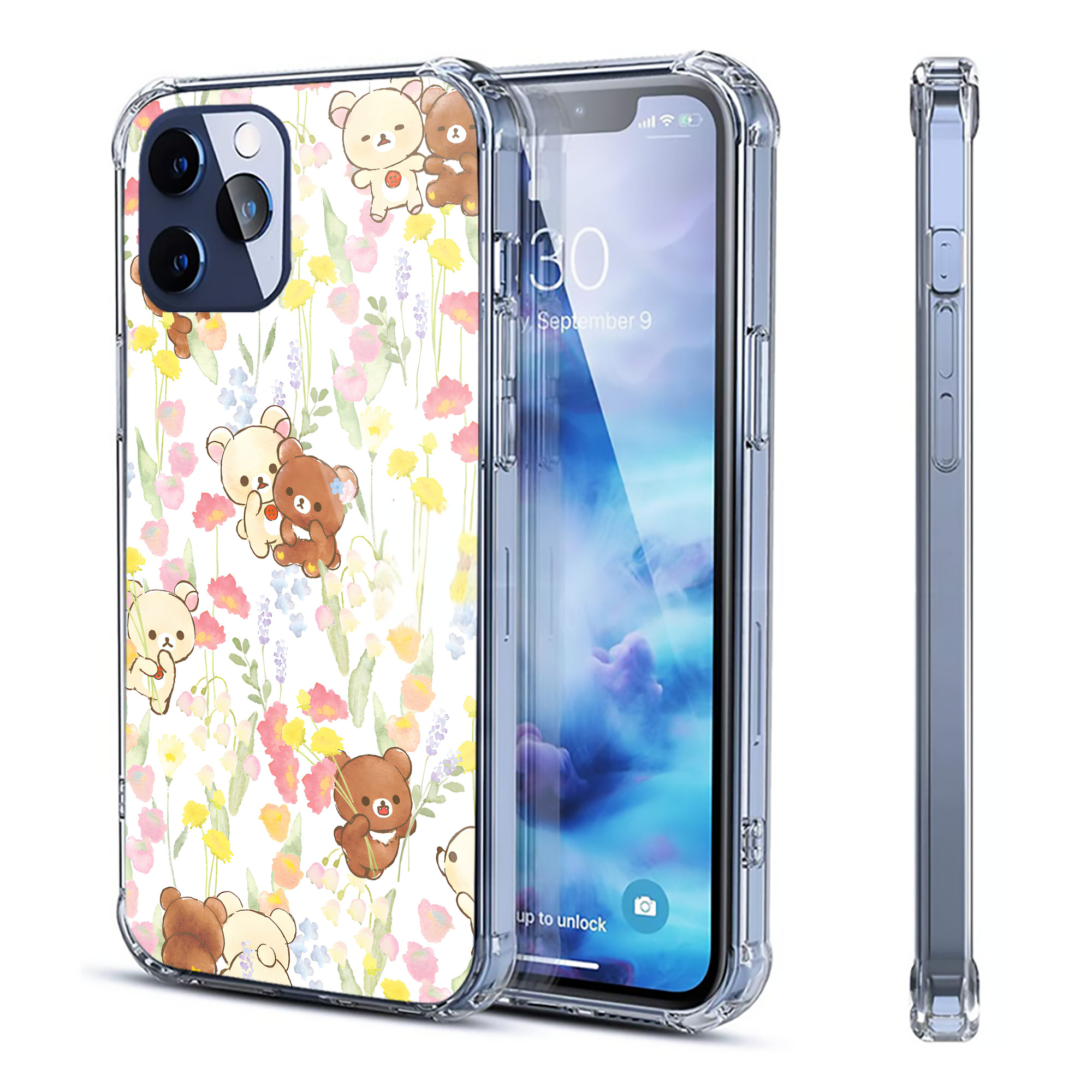 （画像用） リラックマ リラックマ キイロイトリ Rilakkuma Korilakkuma Kiiroitori 【iPhone 12シリーズ対応】透明スマホケース（クリアソフトケース）